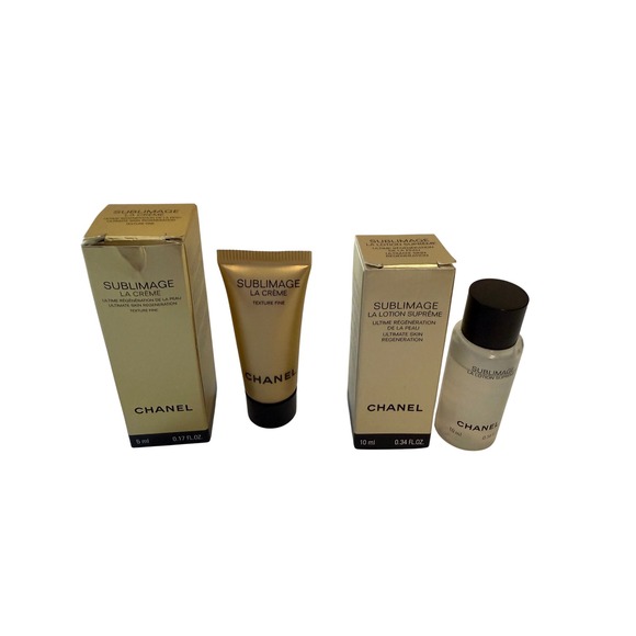 Chanel Sublimage La Crème Texture Fine La Lotion Supreme Sample Set 10 ml 5 ml - Picture 1 of 8
